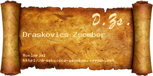 Draskovics Zsombor névjegykártya