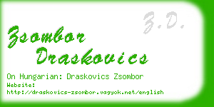 zsombor draskovics business card